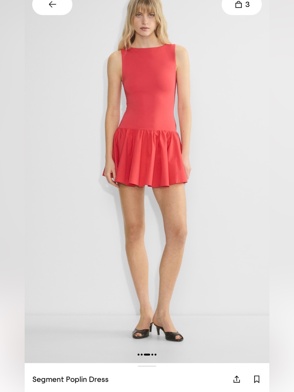 Aritzia Segment Poplin Cherry Red Mini Dress